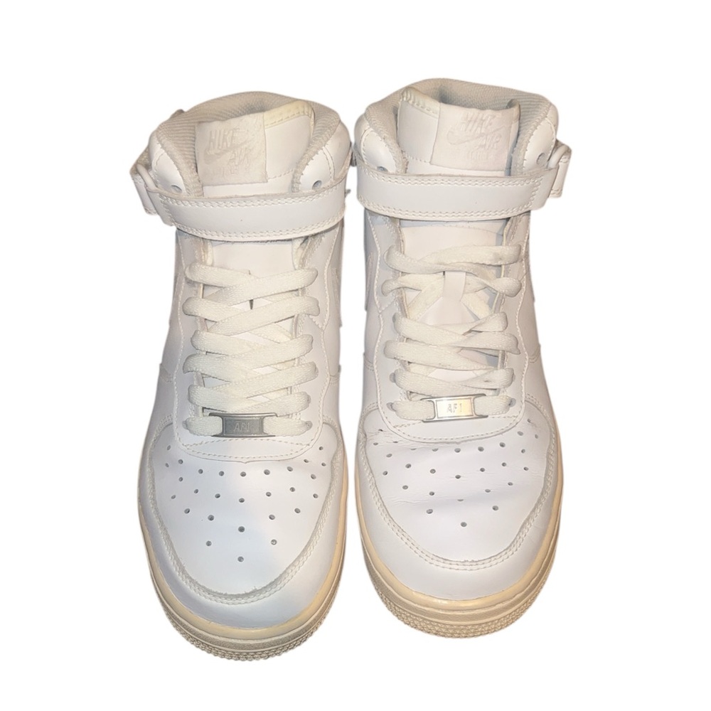 Nike Air Force 1 All-White High-Top Sneakers